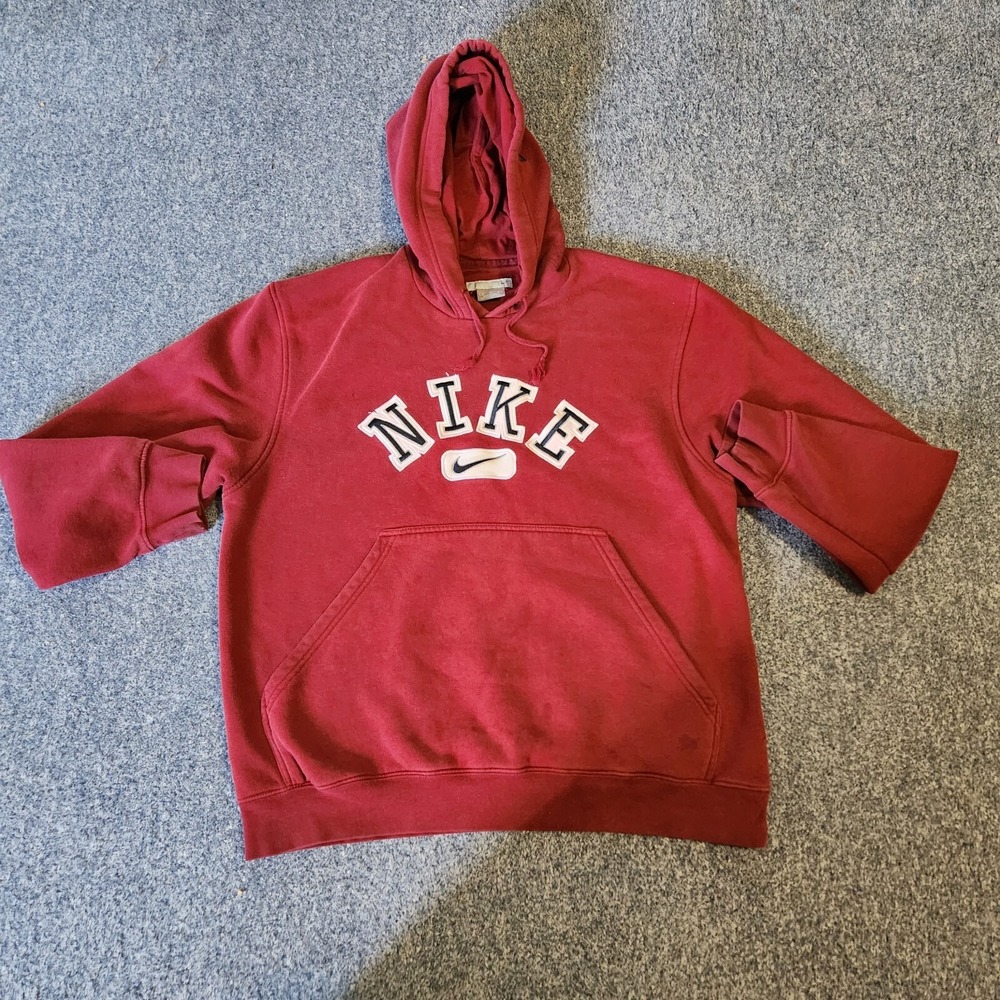 Vintage Y2k Nike Center Swoosh Hoodie Size M Embroidery Men's